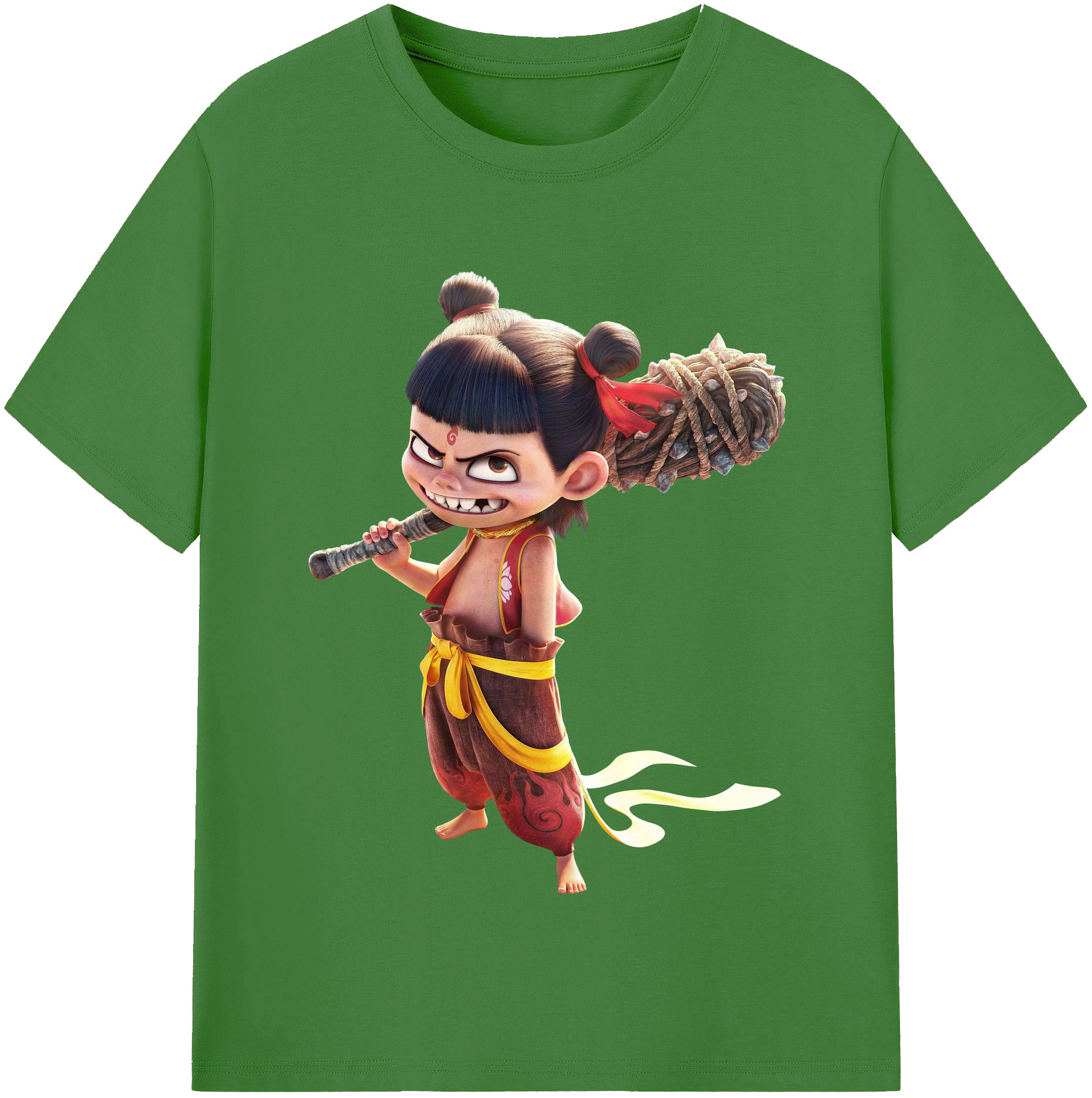 （画像用） Ne Zha 2 ナタ 魔童の大暴れ レディースカジュアルプリントTシャツ（綿100％）